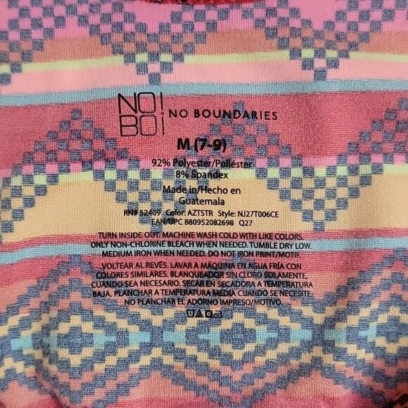 No Boundaries Colorful Geometric Tank Top Women's Size M - Picture 8 of 10